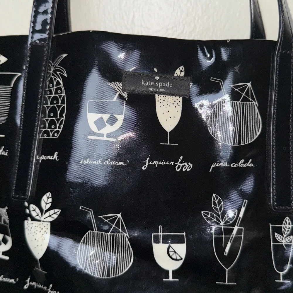 Kate Spade‎ New York Coated Canvas Drink Print Tote Bag